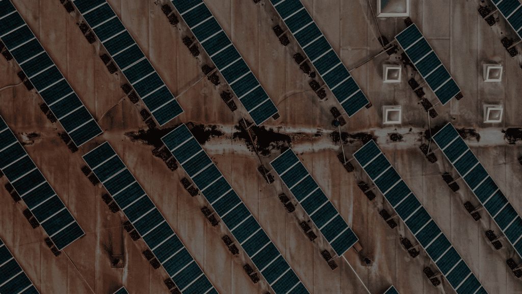 Aerial view of the covered facility